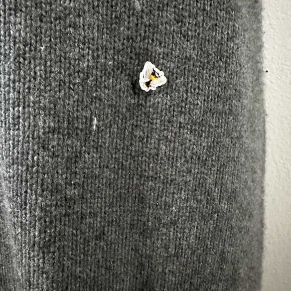 Calypso St. Barth Cashmere kaftan cardigan vest. Grey Mélange. Size L - Picture 15 of 16